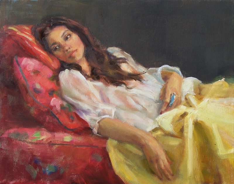 Liliane Lounging by artist Eve Larson